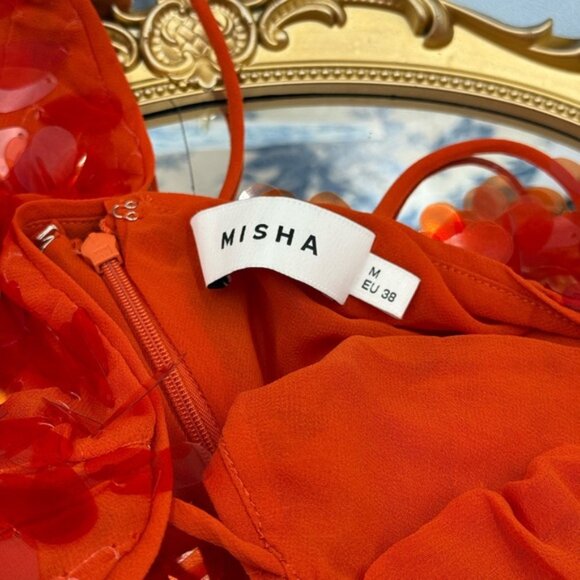 🆕 MISHA COLLECTION 🧿 NWOT Red Sapphire Sequins Maxi Dress, Sz M US 6 - Picture 13 of 14